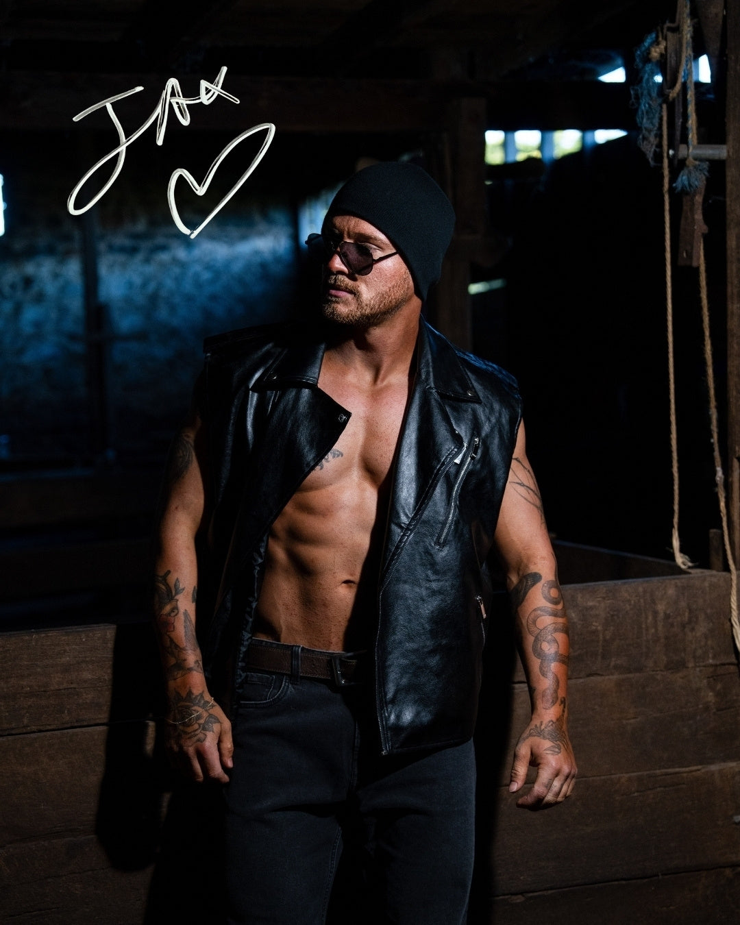 Signed 'Love Jaxon' Print - Leather Temptation